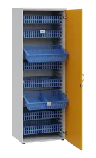 MEDICAL D - 66/M skříň léková boxová, 1950x660x535, korpus bílý, dvířka žlutá odio